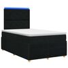 vidaXL Ł&oacute;żko z box spring LED z materacem Czarny 120 x 190 cm tkanina