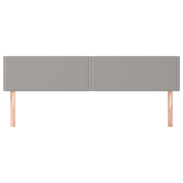 vidaXL Zagł&oacute;wki, jasnoszare, 180x5x78/88 cm, tkanina