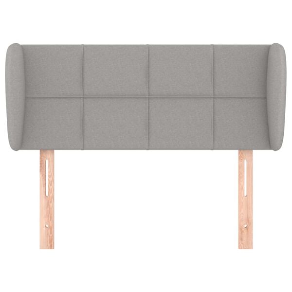 vidaXL Zagł&oacute;wek uszak, jasnoszary, 103x23x78/88 cm, tkanina