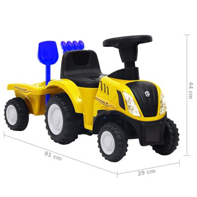 vidaXL Traktor dla dzieci New Holland, żółty