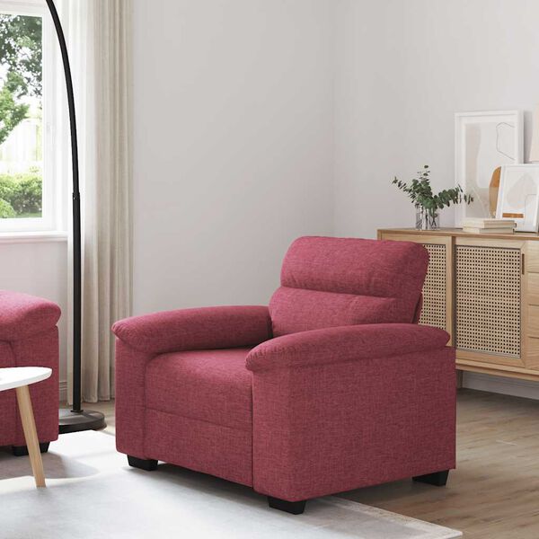 vidaXL Sofa Fotel Wino Czerwone 100x81x84 cm Tkanina