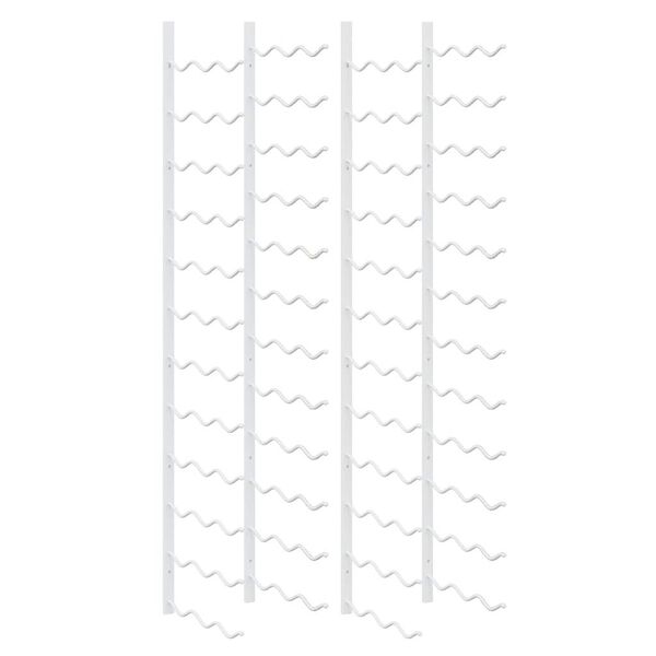 vidaXL Uchwyty ścienne na 36 butelek wina, 2 szt., białe, żelazne