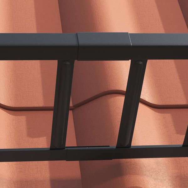 vidaXL Str&oacute;ż śniegu na dachu Czarny 300 x 2,5 x 20 cm Stal