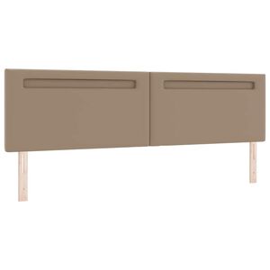 vidaXL Wezgłowie LED Cappuccino 200 cm Sk&oacute;ra ekologiczna