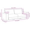vidaXL Sofa 3-osobowa, brązowa, 220x77x82 cm, tkaniną
