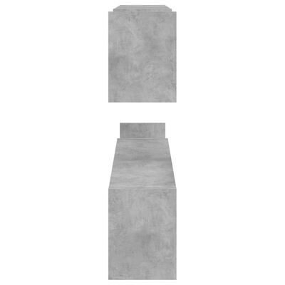vidaXL Półki ścienne, 2 szt., szarość betonu, 100x15x20 cm, płyta