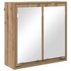 vidaXL Szafka z lustrem do łazienki Dąb rzemieślniczy 60 x 20 x 60 cm