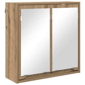 vidaXL Szafka z lustrem do łazienki Dąb rzemieślniczy 60 x 20 x 60 cm