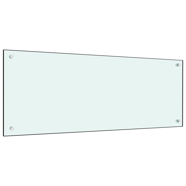 vidaXL Panel ochronny do kuchni, biały, 100x40 cm, szkło hartowane