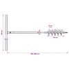 vidaXL Świder glebowy z uchwytem, 100 mm, przedłużany, 9 m, stal