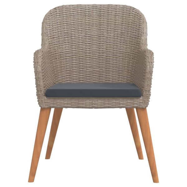 vidaXL 5-częściowy zestaw mebli ogrodowych z poduszkami, brązowy