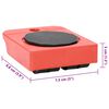 vidaXL Rolki meblowe 8 szt. z podnośnikami czerwone 9,8x7,5x3 cm 150 kg