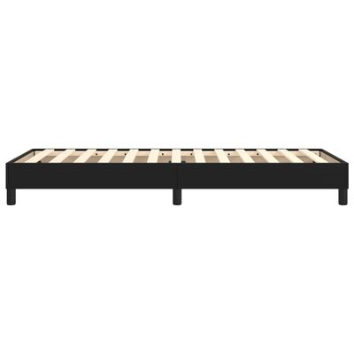 vidaXL Rama łóżka, czarna, obita sztuczną skórą, 80x200 cm