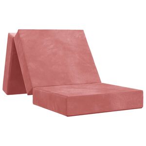 vidaXL Składana Sofa Ł&oacute;żko 90 x 67 x 45 cm r&oacute;żowy