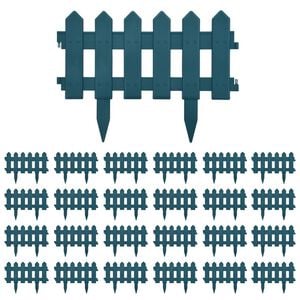 vidaXL Obrzeża trawnikowe, 25 szt., zielone, 10 m, PP