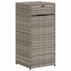 vidaXL Szafka ogrodowa, szara, 55x55x111 cm,polirattan