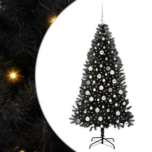 vidaXL Choinka Czarny 180 cm PVC