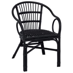 vidaXL Krzesło składane Czarny 58 x 60 x 81 cm rattan