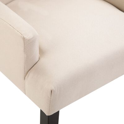 vidaXL Krzesła stołowe z podłokietnikami, 4 szt., beżowe, tkanina
