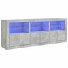 vidaXL Szafka z oświetleniem LED, szarość betonu, 181,5x37x67 cm