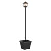vidaXL Lampka solarna z donicą with LED Bulb Czarny 32 x 32 x 158 cm