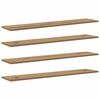 vidaXL P&oacute;łka na książki 3 poziomy 4 szt. 100 x 20 x 1,5 cm Brązowy