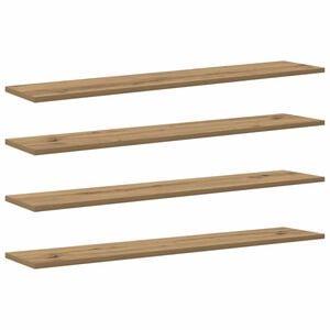 vidaXL P&oacute;łka na książki 3 poziom&oacute;w 4 szt. 100 x 20 x 1,5 cm Brązowy
