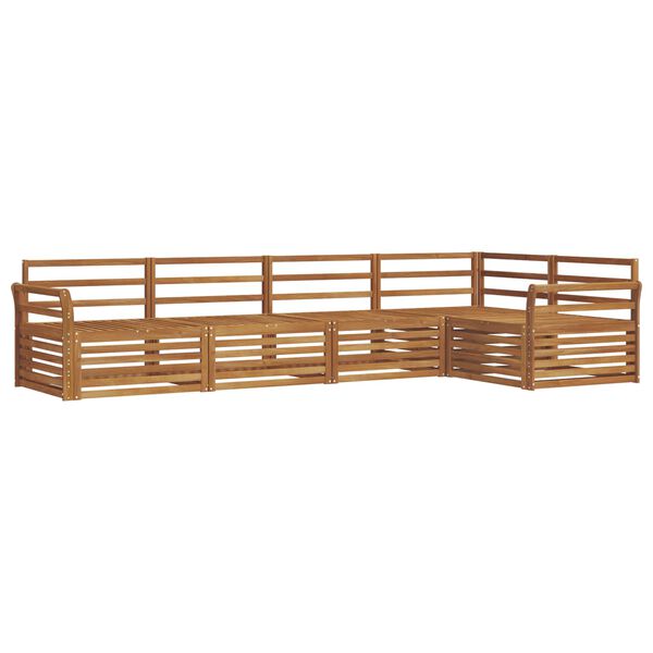 vidaXL Zestaw sof na zewnątrz 5 pcs Naturalny Lite Drewno Akacji