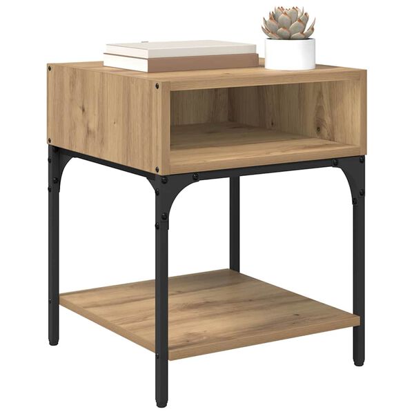 vidaXL Stolik nocny Dąb rzemieślniczy 40 x 40 x 50 cm