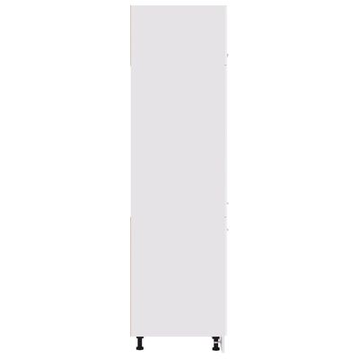 vidaXL Szafka na lodówkę, wysoki połysk, biała, 60x57x207 cm
