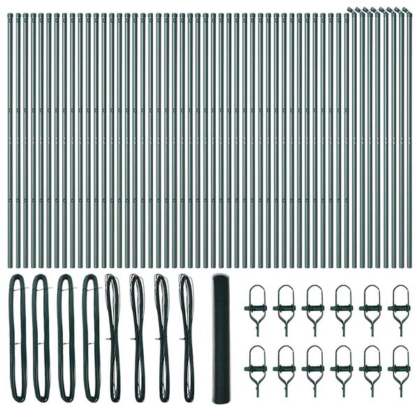 vidaXL Słupek ogrodzeniowy. Zielony 100 x 1,2 m (siatka 13 mm)