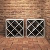 vidaXL Regał na wino 2 pcs Biały 62 x 25 x 62 cm Lite drewno sosnowe