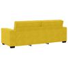 vidaXL Sofa 3-osobowa, ż&oacute;łty, 220x78x84 cm, tapicerowana aksamitem