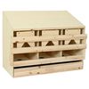 vidaXL Gniazdo dla kur, 3 przegrody, 93x40x65 cm, lite drewno sosnowe