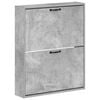 vidaXL Wisząca szafka na buty HOORN 71 x 17 x 86 cm Betonowy szary