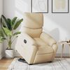 vidaXL Podnoszony fotel masujący, elektryczny, rozkładany, kremowy