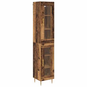 vidaXL Highboard 2 pcs Stare drewno Szkło