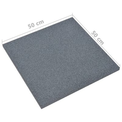 vidaXL Gumowe płyty, 18 szt., 50x50x3 cm, szare