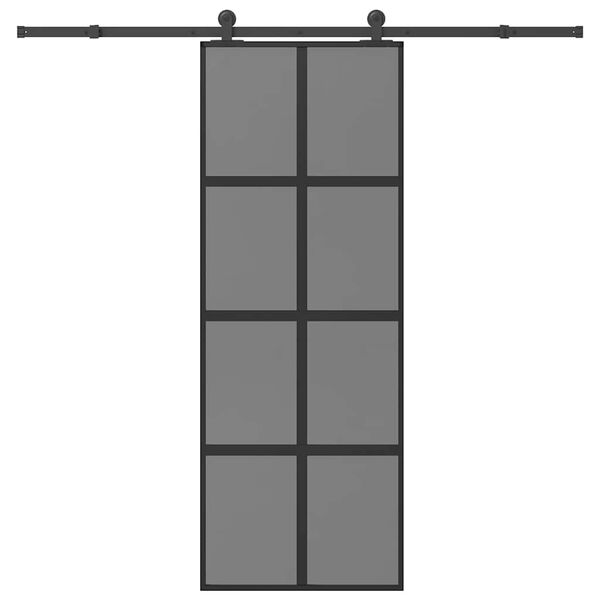 vidaXL Drzwi przesuwne z zestawem okuć Szkło hartowane i aluminium