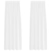 vidaXL Firany Voile z zasłonami 2 pcs Biały 225 x 140 cm Poliester