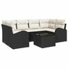 vidaXL Zestaw Sof na Ogr&oacute;d Czarny 55 x 55 x 37 cm polirattan