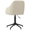 vidaXL Obrotowe krzesło stołowe, kremowe, obite aksamitem