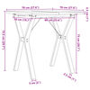 vidaXL Stół jadalniany z nogami w kształcie litery Y, 70x70x75,5 cm