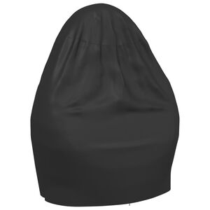 vidaXL Pokrowiec na dwuosobowe krzesło jajo, czarny, &Oslash; 146x210 cm