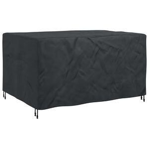 vidaXL Pokrowiec na meble Gładki Czarny 180 x 120 x 74 cm 210D