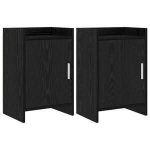 vidaXL Szafki nocne 2 pcs Czarny dąb 40 x 30 x 60 cm