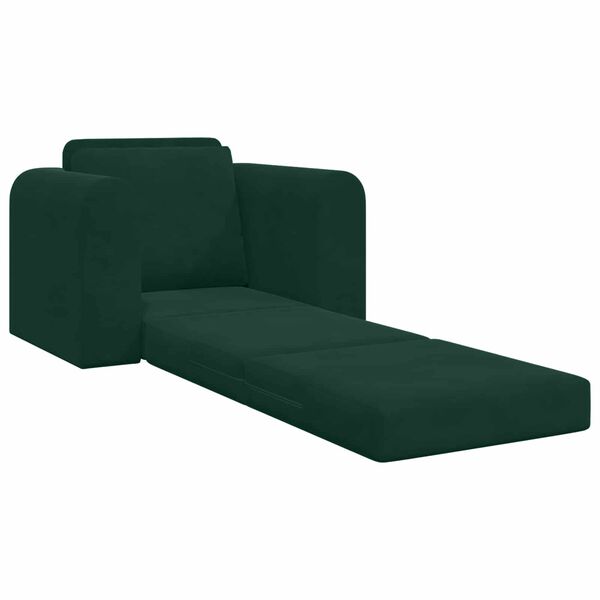 vidaXL Sofa Bed Ciemna zieleń 98 x 71 x 83 cm Aksamit
