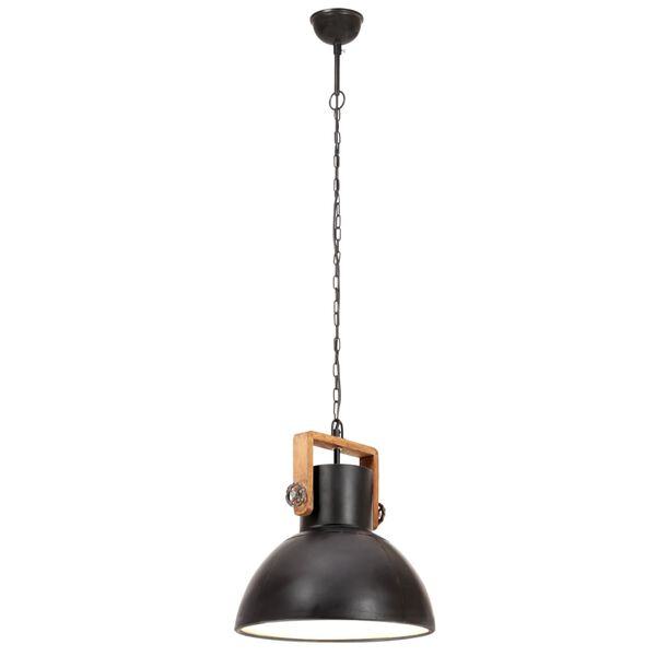 vidaXL Industrialna lampa wisząca, 25 W, czarna, okrągła, 40 cm, E27
