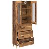 vidaXL Highboard z szufladą Stare drewno 69,5 x 34 x 180 cm