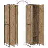 vidaXL Szafa z drzwiami 2 pcs Dąb rzemieślniczy 50 x 50 x 200 cm